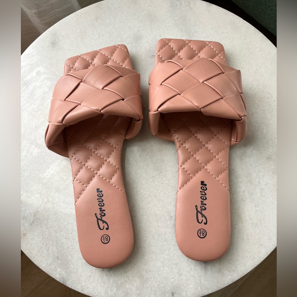 Forever Rose Dress Slide Sandals size 8.5